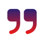 Purple and red quote symbols